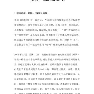 互联网发展大趋势前瞻之三“明暗相间”:明网+(深网&暗网)