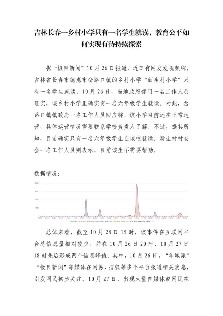 吉林长春一乡村小学只有一名学生就读，教育公平如何实现有待持续探索