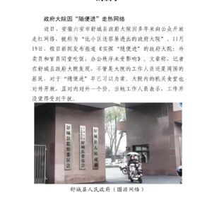 政府大院因“随便进”爆火给社会治理带来的启示