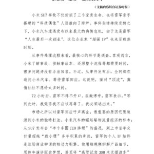 小米汽车首次舆情危机， 企业家“强IP”临双刃困局
