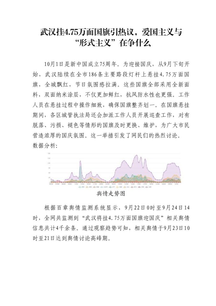 武汉挂4.75万面国旗引热议，爱国主义与“形式主义”在争什么