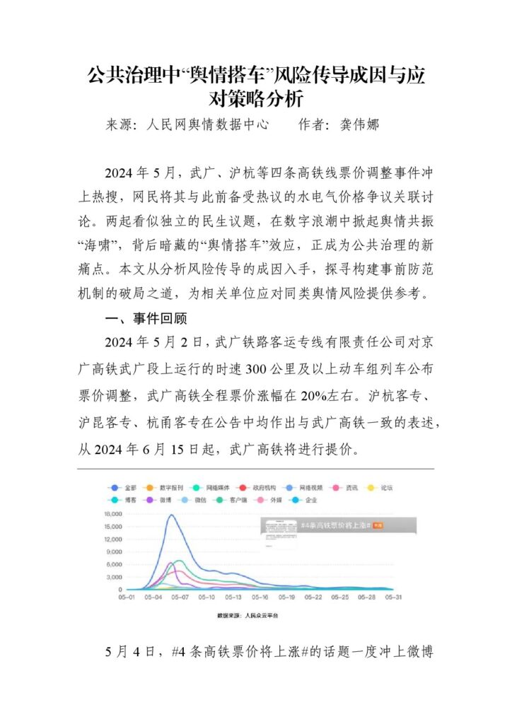 公共治理中“舆情搭车”风险传导成因与应对策略分析