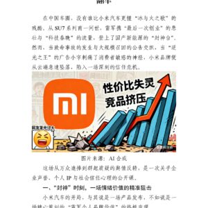 百章舆情观察:从小米汽车到小米手机 从流量封神到信任翻车