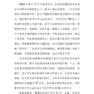 生命之殇：父亲带娃骑行下的沉重悲剧