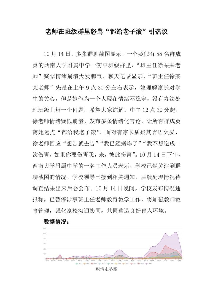 老师在班级群里怒骂“都给老子滚”引热议