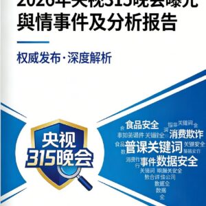 2026年央视315晚会曝光舆情事件及分析