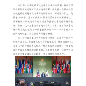 关键矿产合作“去美国化”——治理路线分 化，美国以外的西方也在两面下注？