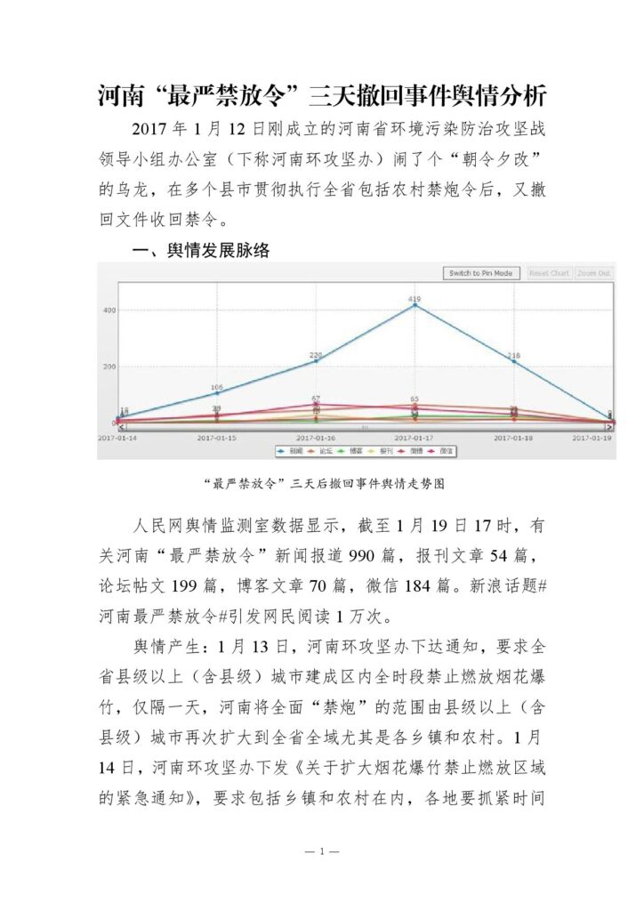 河南“最严禁放令”三天撤回事件舆情分析