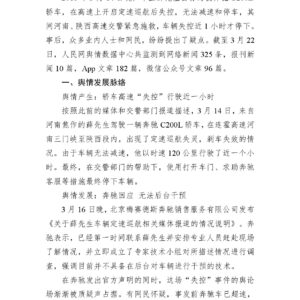 “失控奔驰”事件舆情分析报告