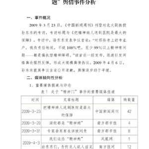 北大教授孙东东称“老上访户精神有问题”舆情事件分析
