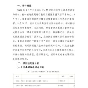 杭州“飙车撞人”案网络舆论情况分析