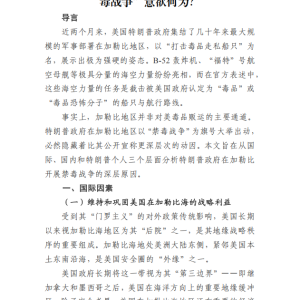 “燃烧的海洋”——特朗普持续升温的“禁毒战争”意欲何为？