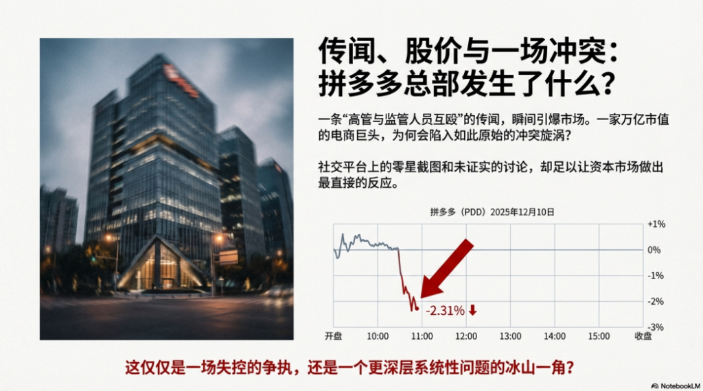 传闻、股价与一场冲突：拼多多总部发生了什么？