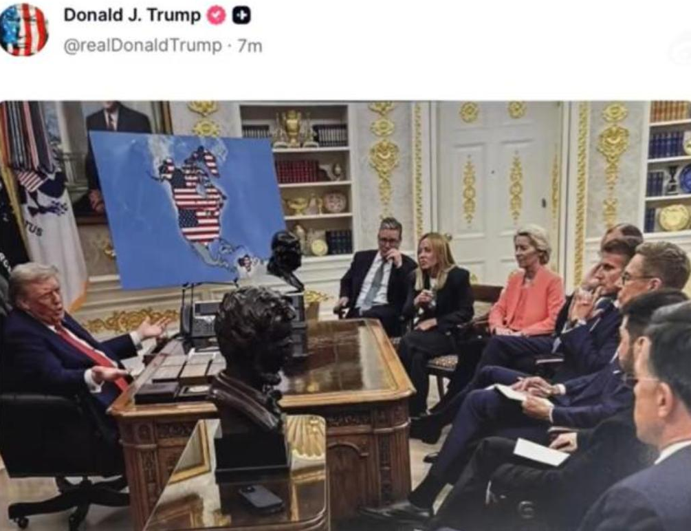 特朗普发图暗示吞并加拿大、格陵兰和委内瑞拉——美国国旗覆盖的领土主张及其对国际法与外交政策的影响