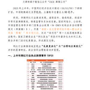 2025年上半年网红行业舆情分析报告