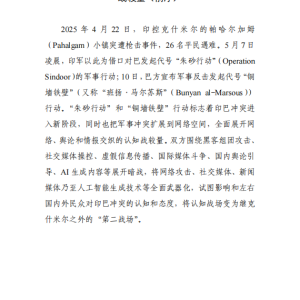 一场没有输家的战争：印巴冲突“双赢”背后的认知战较量（前序）