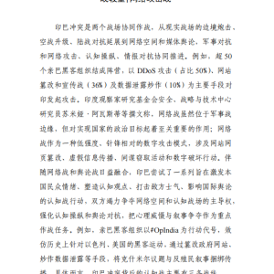 一场没有输家的战争：印巴冲突“双赢”背后的认知战较量 网络攻击战