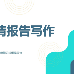舆情报告写作