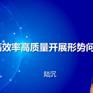 如何高效率高质量开展形势问题研究