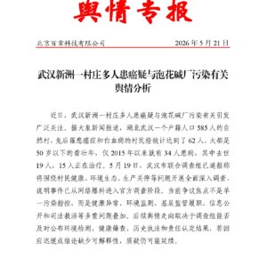 武汉新洲一村庄多人患癌疑与泡花碱厂污染有关舆情分析
