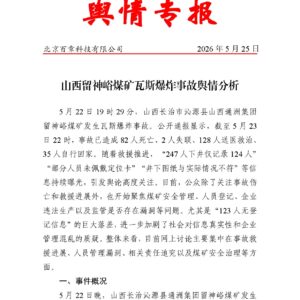 山西留神峪煤矿瓦斯爆炸事故舆情分析