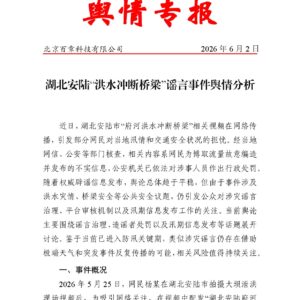 湖北安陆“洪水冲断桥梁”谣言事件舆情分析