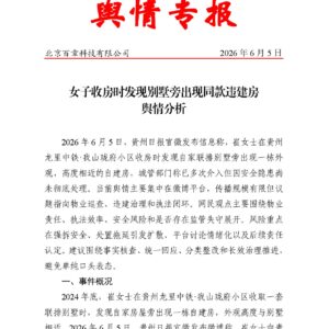 女子收房时发现别墅旁出现同款违建房舆情分析